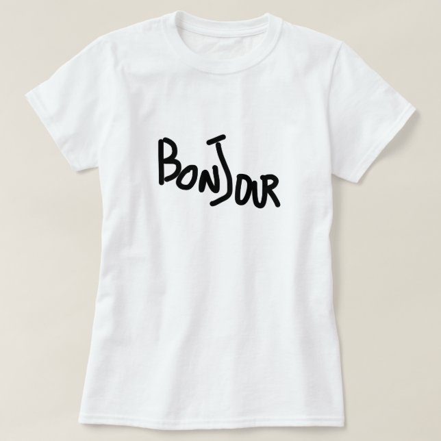 T-Shirt pour femmes Bonjour (Design devant)