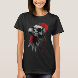 T-Shirt pour femmes Dark Crow Skull Occult Grunge
