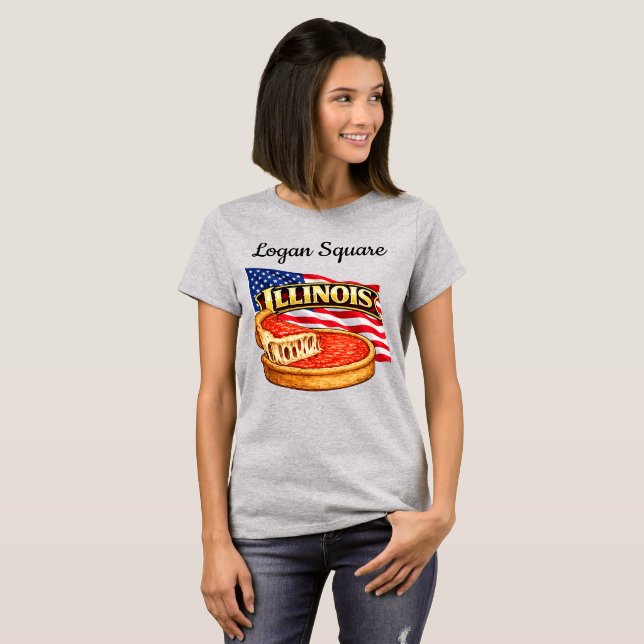 T-shirt pour femmes de l'Illinois (Devant entier)