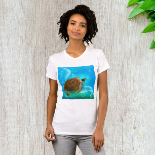 T-Shirt pour femmes de natation tortue