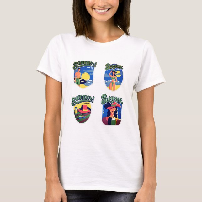T-Shirt pour femmes d'été (Devant)