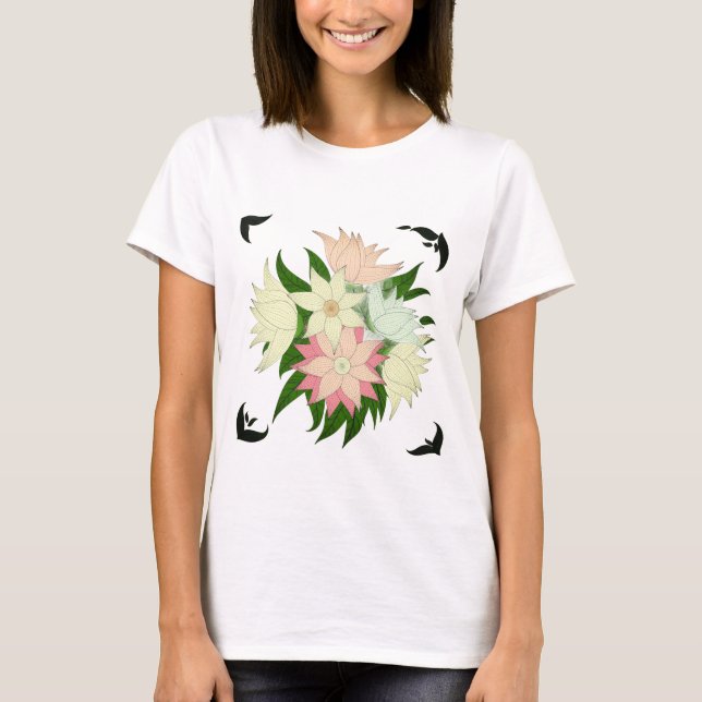 T-Shirt pour femmes Fleurs (Devant)