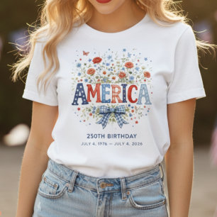 T-shirt pour femmes Fleurs pour le 250e anniversai