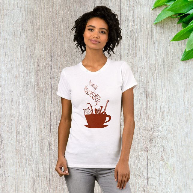 T-Shirt Pour Femmes, Instruments De Musique Et Not (Créateur téléchargé)