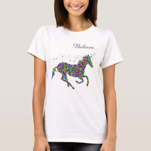T-shirt pour femmes Licorne Magie Croire