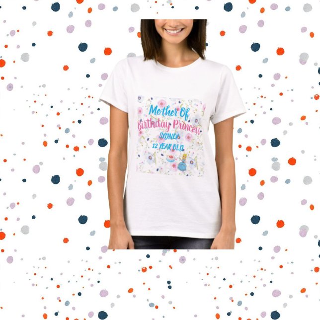 T-Shirt pour femmes Mère de la princesse d'anniver (Créateur téléchargé)