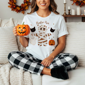T-shirt pour femmes Mummy Halloween Monster Mom