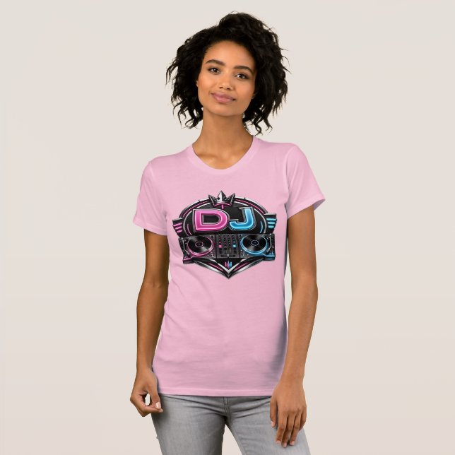T-Shirt pour femmes Neon DJ (Devant entier)