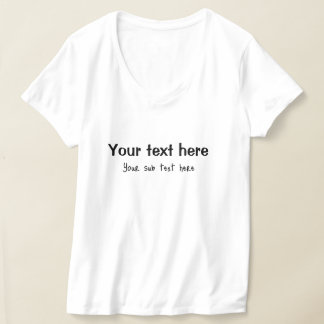 T-shirt pour femmes personnalisé Votre texte ici –