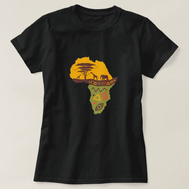 T-Shirt pour femmes Safari Africain (Design devant)
