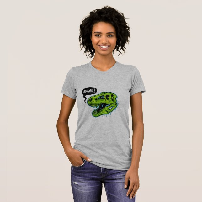T-shirt pour femmes - T-Rex dinosaure mignon RAWR  (Devant entier)