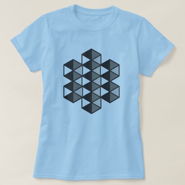 T-shirt pour femmes Triangles joints (Design devant)