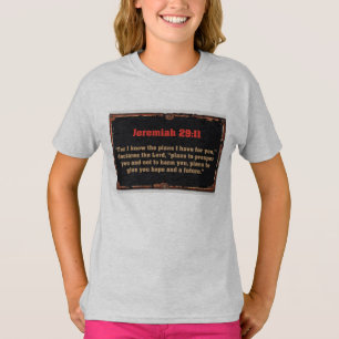 T-shirt pour fille chrétienne Verset biblique Jéré