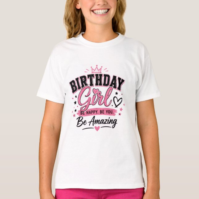 T-shirt pour fille d'anniversaire adolescente - te (Devant)