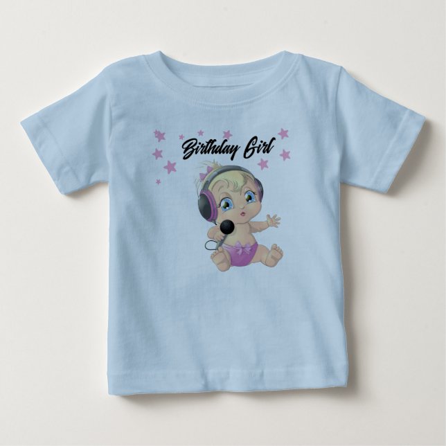 T-Shirt pour fille d'anniversaire - Bébé mignon de (Devant)