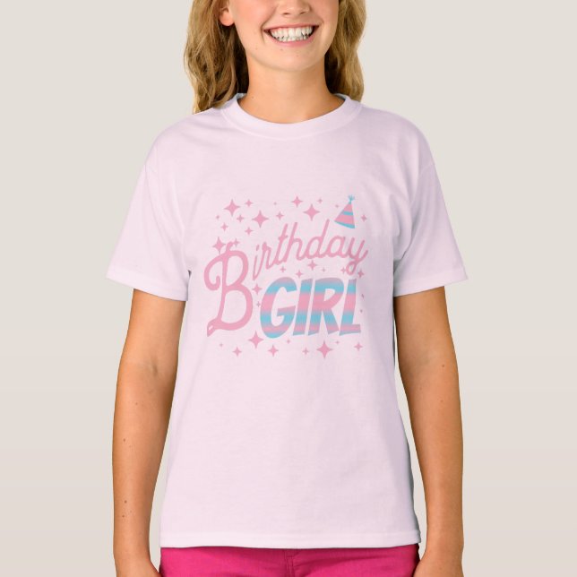 T-shirt pour fille d'anniversaire Tee-shirt mignon (Devant)