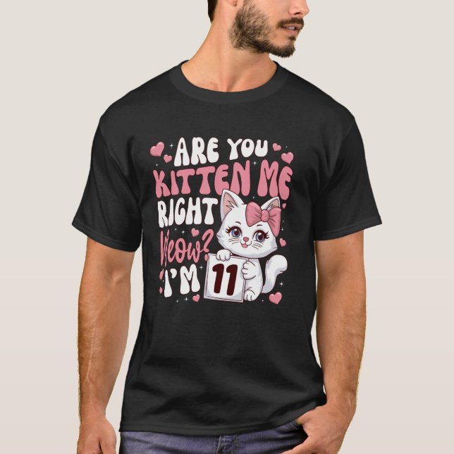T-shirt pour fille de 11 ans 11 ans Chatons (Devant)