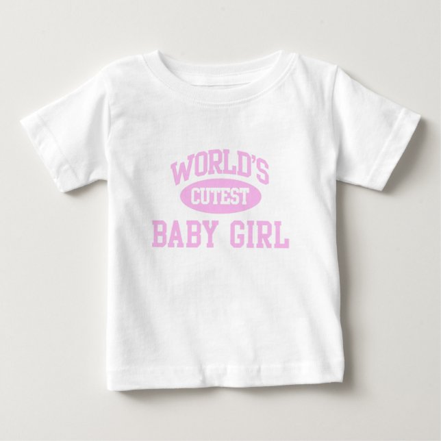 T-Shirt pour fille de bébé la plus fine des mondes (Devant)