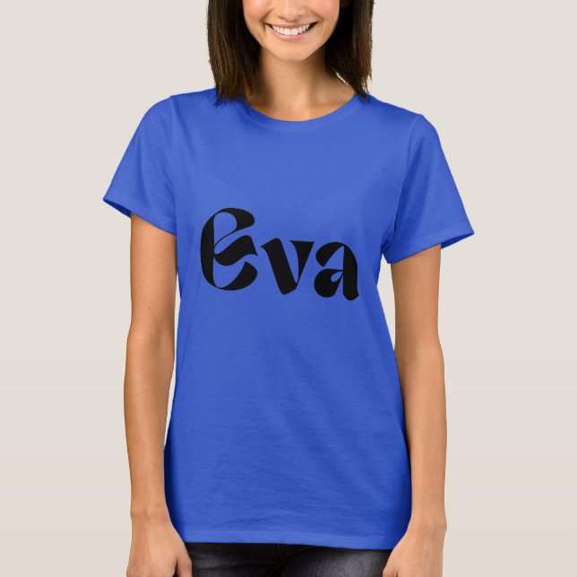 T-shirt pour fille imprimée personnalisée 'EVA' (Devant)