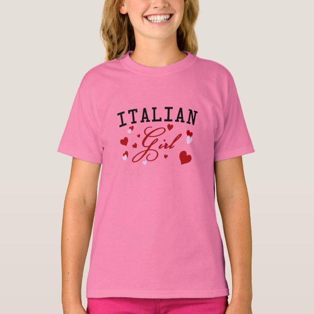 T-Shirt pour fille italienne (Devant)