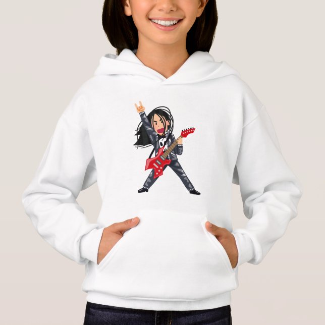 T-shirt pour fille rock guitariste – Amoureuse de  (Devant)