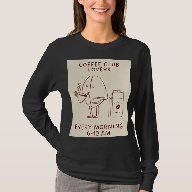 T-shirt pour filles amatrices de café (Devant)