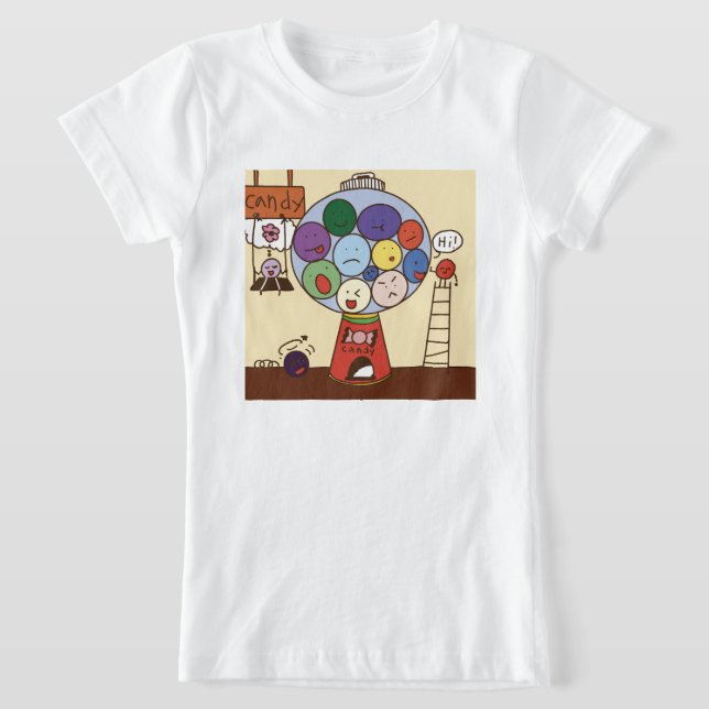 « T-shirt pour filles avec illustration de ballons (Poser)