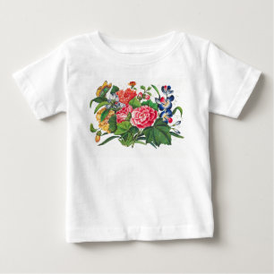 T-shirt POUR FILLES BÉBÉ FLEURS JAPONAISES do-it-y