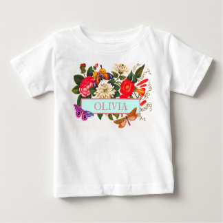 T-shirt POUR FILLES BÉBÉS do-it-yourself NOM FLEUR
