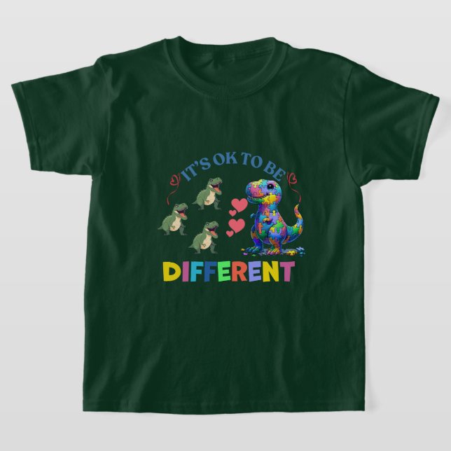 T-shirt pour filles – C'est OK d'être différent 🦕 (Poser)