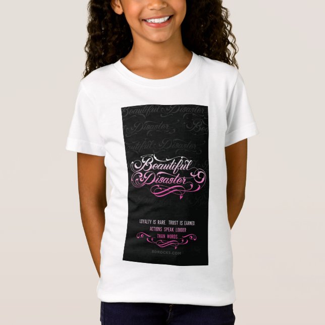 T-Shirt pour filles de jersey fin - doux, conforta (Devant)