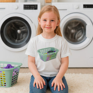T-Shirt pour filles de panier de blanchisserie