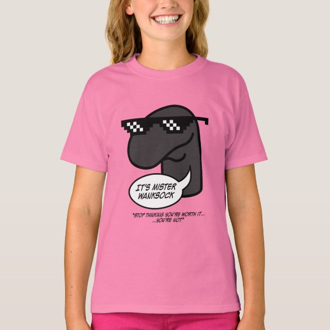 T-shirt pour filles M. Wanksock (Devant)