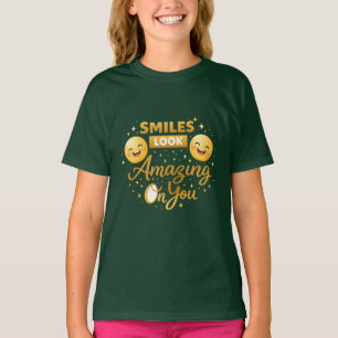 T-shirt pour filles « Sourires sont incroyables su