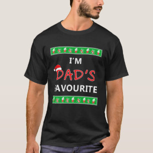 T-shirt pour fils fille de papa laide xmas Je suis papas f