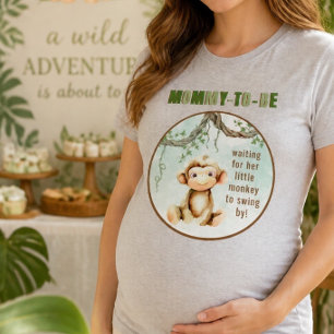 T-Shirt pour future maman Baby Shower Singe
