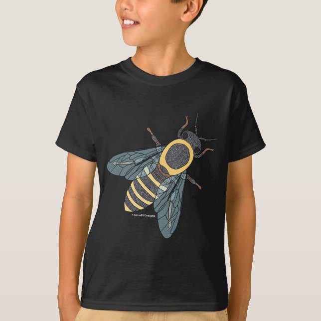 T-shirt pour garçon - Abeille à miel (vif) (Devant)