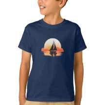 T-shirt pour garçon avec bateau de voile