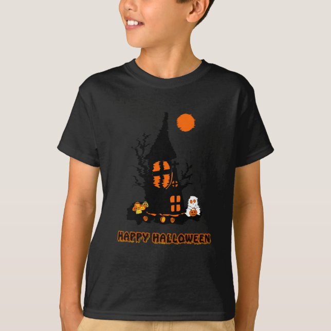 T-shirt pour garçon Joyeux Halloween (Devant)
