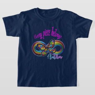 T-shirt pour garçons - Autism Puzzle Papillon Desi