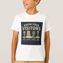 T-Shirt pour garçons "Connaissez vos visiteurs"