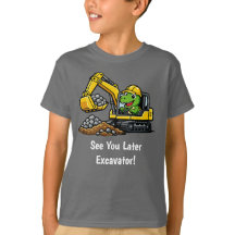 T-Shirt pour garçons Construction Excavatrice T-Re