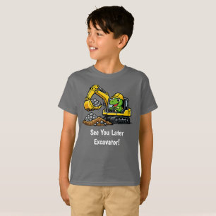 T-Shirt pour garçons Construction Excavatrice T-Re