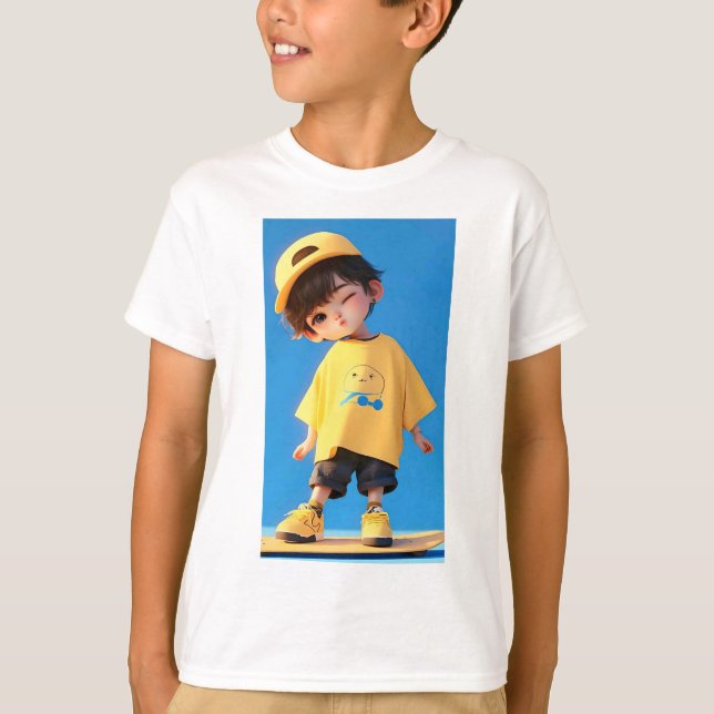 T-Shirt pour garçons cool avec imprimé graphique t (Devant)