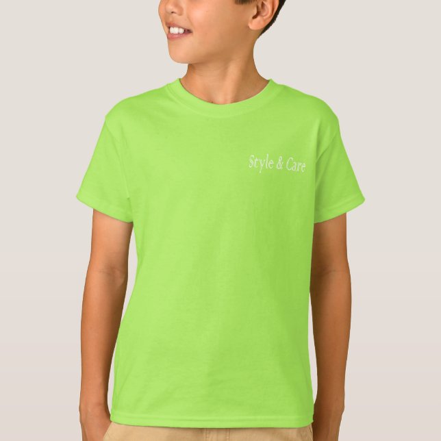 T-shirt pour garçons Lime Boys avec nom de marque  (Devant)