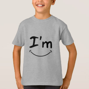 T-shirt pour garçons, visage souriant heureux mini
