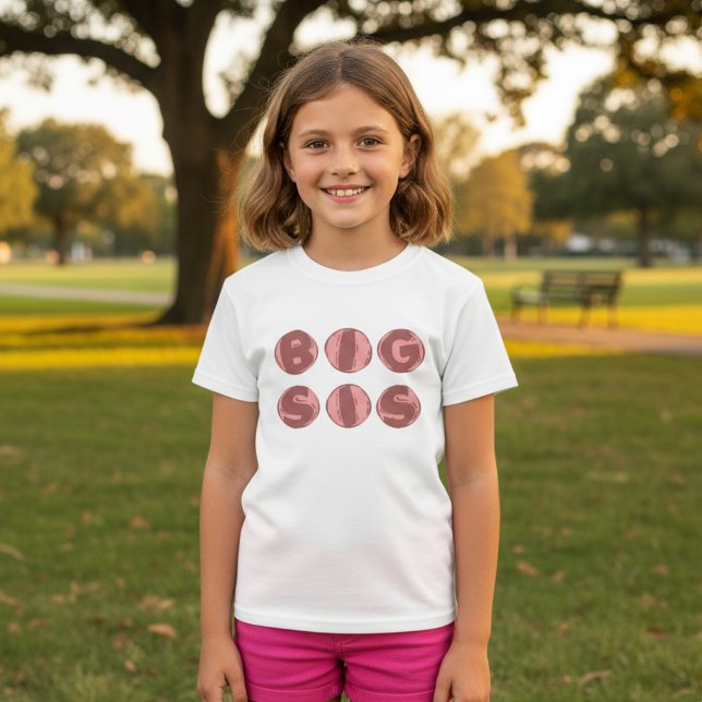 T-Shirt pour grandes sœurs enfants (Big sis tee shirt. A way to show family and sibling love.)