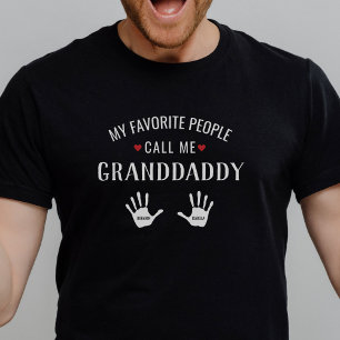 T-shirt Pour GrandPapa avec 2 Grandkids Noms personnalisés