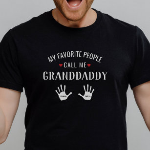 T-shirt Pour GrandPapa avec 2 Grandkids Noms personnalisés