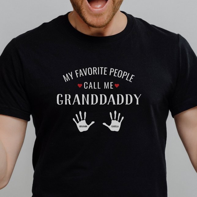 T-shirt Pour GrandPapa avec 2 Grandkids Noms personnalisés (Créateur téléchargé)